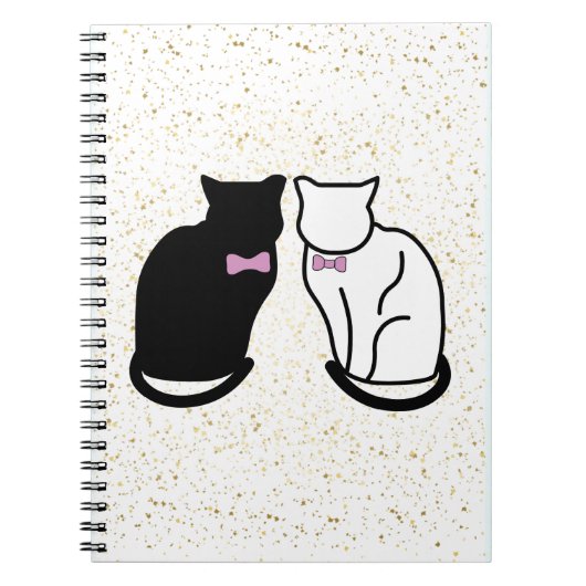 Carnet Chat noir et blanc (Devant)