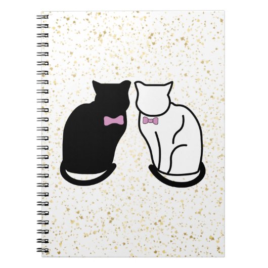 Carnet Chat noir et blanc (Devant)