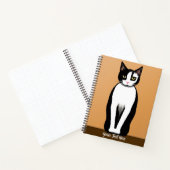 Carnet Chat noir et blanc moderne du milieu du siècle (Intérieur)