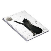 Carnet Chat noir et chaton de lune aquarelle (Côté Droit)