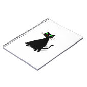 Carnet Chat noir gras aux yeux verts (Côté gauche)