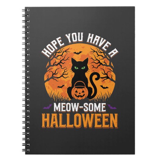 Carnet Chat Noir Halloween Incroyable (Devant)