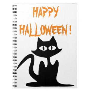 CARNET CHAT NOIR "HAPPY HALLOWEEN"