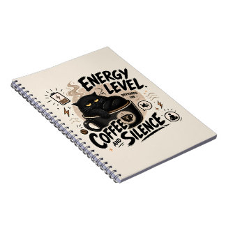 Carnet Chat Noir Introverti Drôle