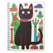 Carnet Chat noir joueur (Devant)