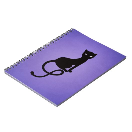 Carnet Chat noir mauvais aimable pourpre (Côté gauche)