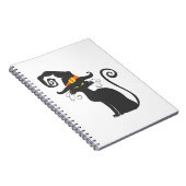 Carnet Chat noir mignon dans un casquette sorcier - Chois (Côté Droit)