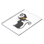 Carnet Chat noir mignon dans un casquette sorcier - Chois (Côté gauche)