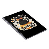 Carnet Chat noir mignon Halloween Citrouille T-shirt surd (Côté Droit)