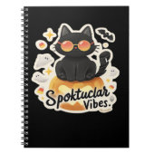 Carnet Chat noir mignon Halloween Citrouille T-shirt surd (Devant)