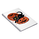 Carnet Chat noir, Nostalgique T-shirt classique Halloween (Côté Droit)