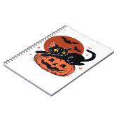 Carnet Chat noir, Nostalgique T-shirt classique Halloween (Côté gauche)