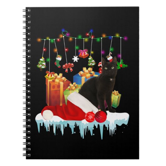 Carnet Chat Noir Présent De Mon Noël (Devant)