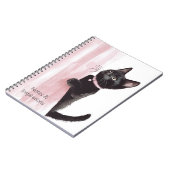 Carnet Chat Noir Rideau Rose (Côté gauche)