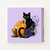 Carnet Chat noir Rose pourpre Citrouille Citrouille (Dos)