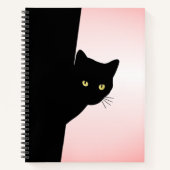 Carnet Chat Noir Rusé Rose (Devant)
