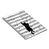 Carnet Chat noir sur feuille (Côté Droit)