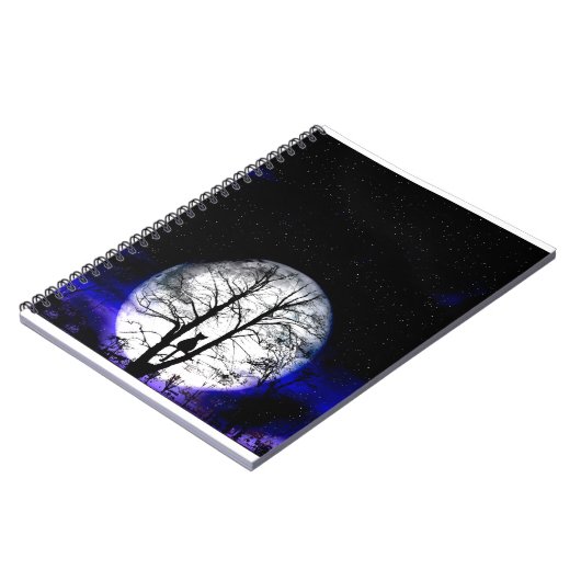 Carnet chat noir sur l'arbre (Côté gauche)