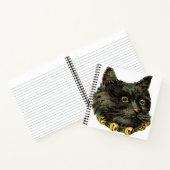 Carnet Chat noir victorien avec col de cloche (Intérieur)