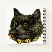 Carnet Chat noir victorien avec col de cloche (Dos)