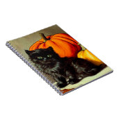 Carnet Chat noir vintage d'Halloween et Citrouilles (Côté Droit)
