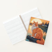 Carnet Chat orange au bord du lac (Intérieur)