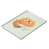 Carnet Chat orange fatigué (Côté gauche)