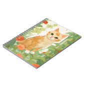 Carnet Chat orange mignon (Côté gauche)