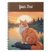 Carnet Chat orange par lac (Devant)