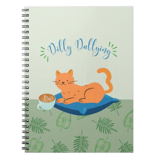 Carnet Chat orange paresseux (Devant)