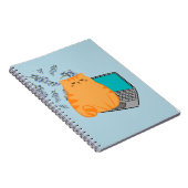 Carnet Chat orange travailleur (Côté Droit)