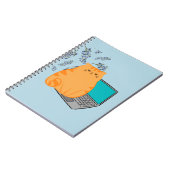 Carnet Chat orange travailleur (Côté gauche)