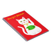 Carnet Chat Oriental Lucky Personnalisé (Côté Droit)