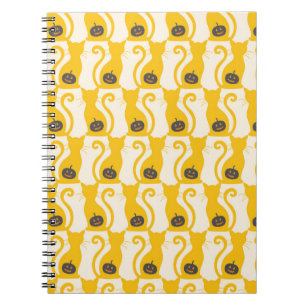 Carnet Chat ou Lanterne Halloween vintage Motif sans cout
