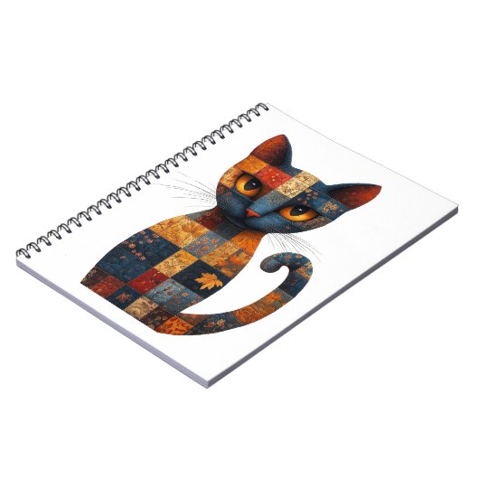 Carnet Chat Patchwork (Côté gauche)