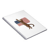 Carnet Chat patriotique Drapeau américain Design vectorie (Côté Droit)