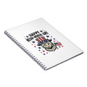 Carnet Chat patriotique Meow-morial Day Conception vector (Côté Droit)