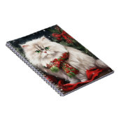 Carnet Chat Persan à Noël sous la neige (Côté Droit)