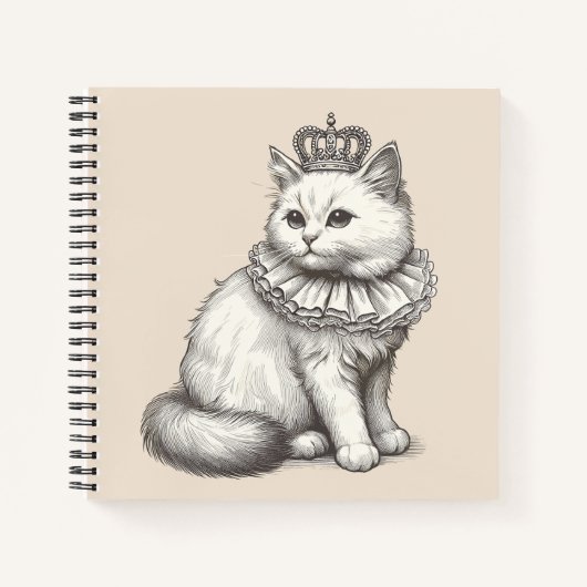 Carnet Chat Persan portant Crown Royal (Devant)