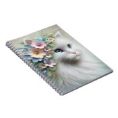 Carnet Chat Perse Avec Laurel Floral (Côté Droit)