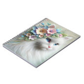 Carnet Chat Perse Avec Laurel Floral (Côté gauche)