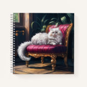 Carnet Chat perse blanc (Devant)