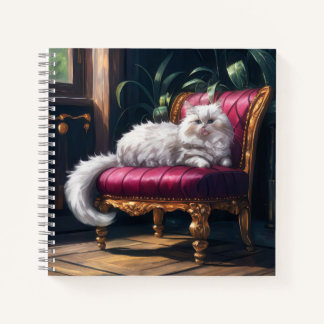 Carnet Chat perse blanc