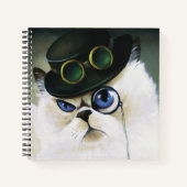 Carnet Chat perse de Steampunk (Devant)