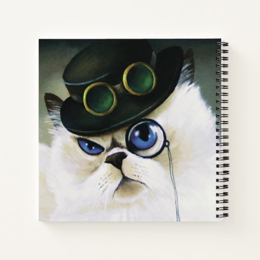 Carnet Chat perse de Steampunk (Dos)