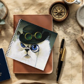 Carnet Chat perse de Steampunk