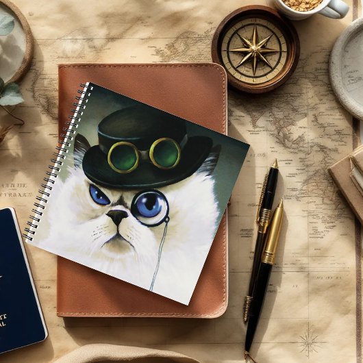 Carnet Chat perse de Steampunk