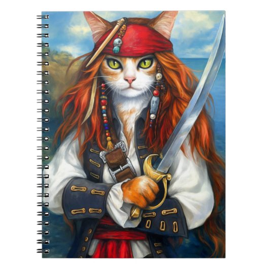 Carnet Chat pirate de Swashbuckler | Imaginaire Caractère (Devant)