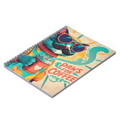 Carnet Chat portant des lunettes de soleil surdimensionné (Côté gauche)