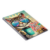 Carnet Chat portant des lunettes de soleil surdimensionné (Côté Droit)